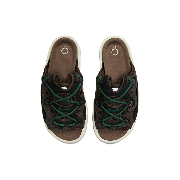 Nike Offline 2.0 Слипоны бархатные коричневые мужские кроссовки Noble-Green Light-Bone DJ6229-200