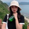 Корейская версия купольная солнцезащитная шляпа шляпа рыбака женская летняя солнцезащитная шляпа липучка большая поля шляпа-ведро