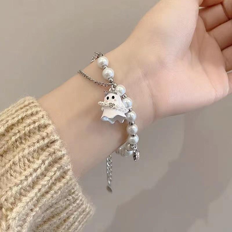 Chic Blue Beaded Bracelet For Couples Copper Material With Finish Plated