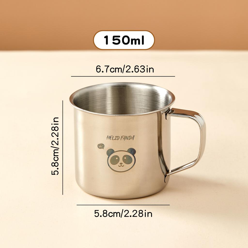 Мини Водяная Чашка из Нержавеющей Стали 304 Для Детей Прочная Противоожоговая Детская Поилка С Ручкой Кружка для Молока и Кофе Посуда N