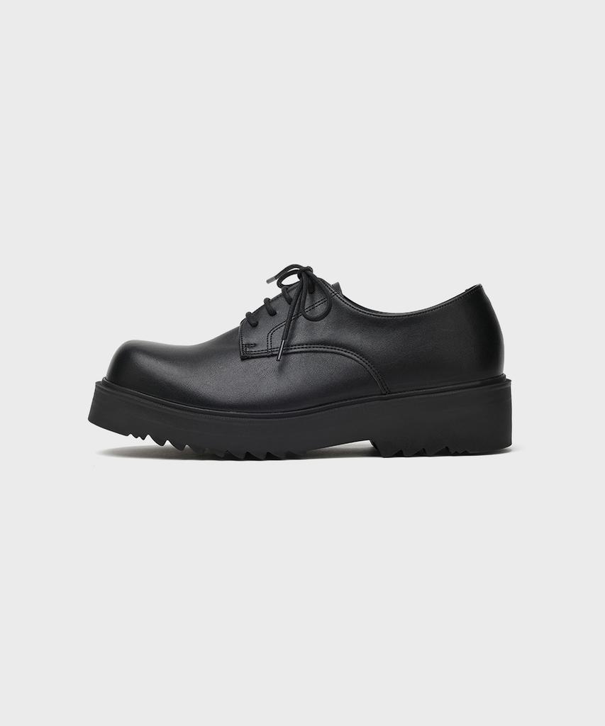 Firenze Atelier [Second.A Light] Объемный круглый носок 5 см Дерби Sl27 [Матовый черный]