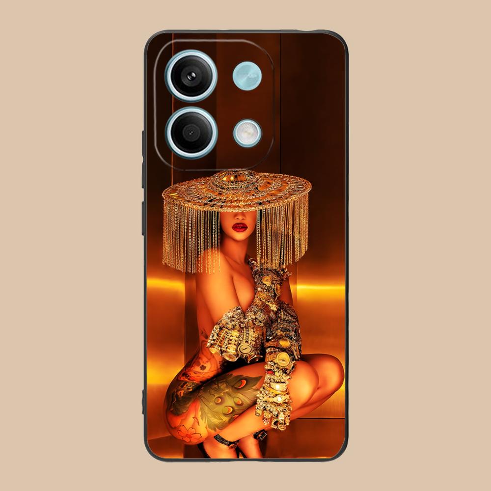 Матовый ТПУ чехол для мобильного телефона Cardi B для POCO F8 F7 F6 F5 F4 F3 F2 Pro GT C75 C71 C65 C61 C40 Pro Ultra Цветная крышка
