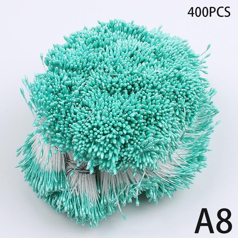 400Pcs Mini Flower Stamen Artificial Pearl Pistil Double Heads DIY Floral Craft For Wedding Decor Needlework Scrapbooking