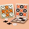 Amusing Tic-Tac-Toe Game Decision-making Skill Parents-children Connection Wood Two-Player Interactive Toys
