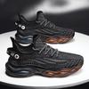 Мужские спортивные кроссовки для бега, черные, для джоггинга, повседневные, для улицы, дышащая сетка, противоскользящие, легкие, с амортизацией