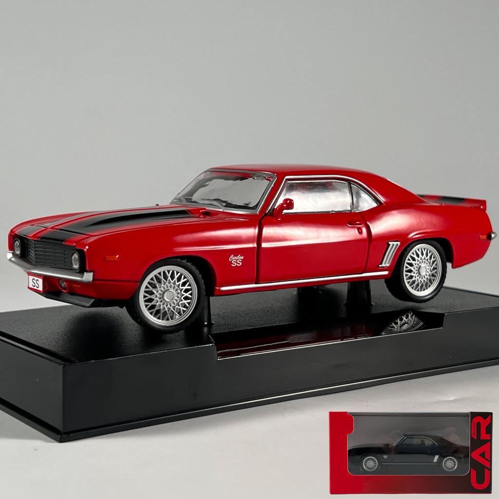1:32 Chevrolet Camaro SS 350 1969 Super Classic Sports Cars Alloy Metal Diecast Model Car Home Trendy Toys Ornaments Holiday Boy