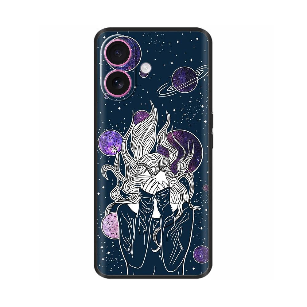 Для iPhone 16 Чехол 16 Pro Силиконовый ТПУ Черный Матовый Чехол для Телефона Для Apple iPhone 16 Pro Max Чехол-Бампер для iPhone16 Plus