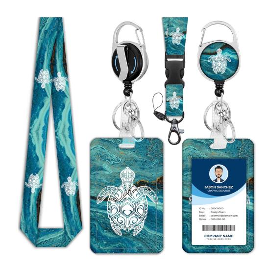 Держатель для удостоверения личности с ремешком для учителя, вертикальный брелок для бейджа и брелок для медсестры, учителя, сотрудника службы безопасности