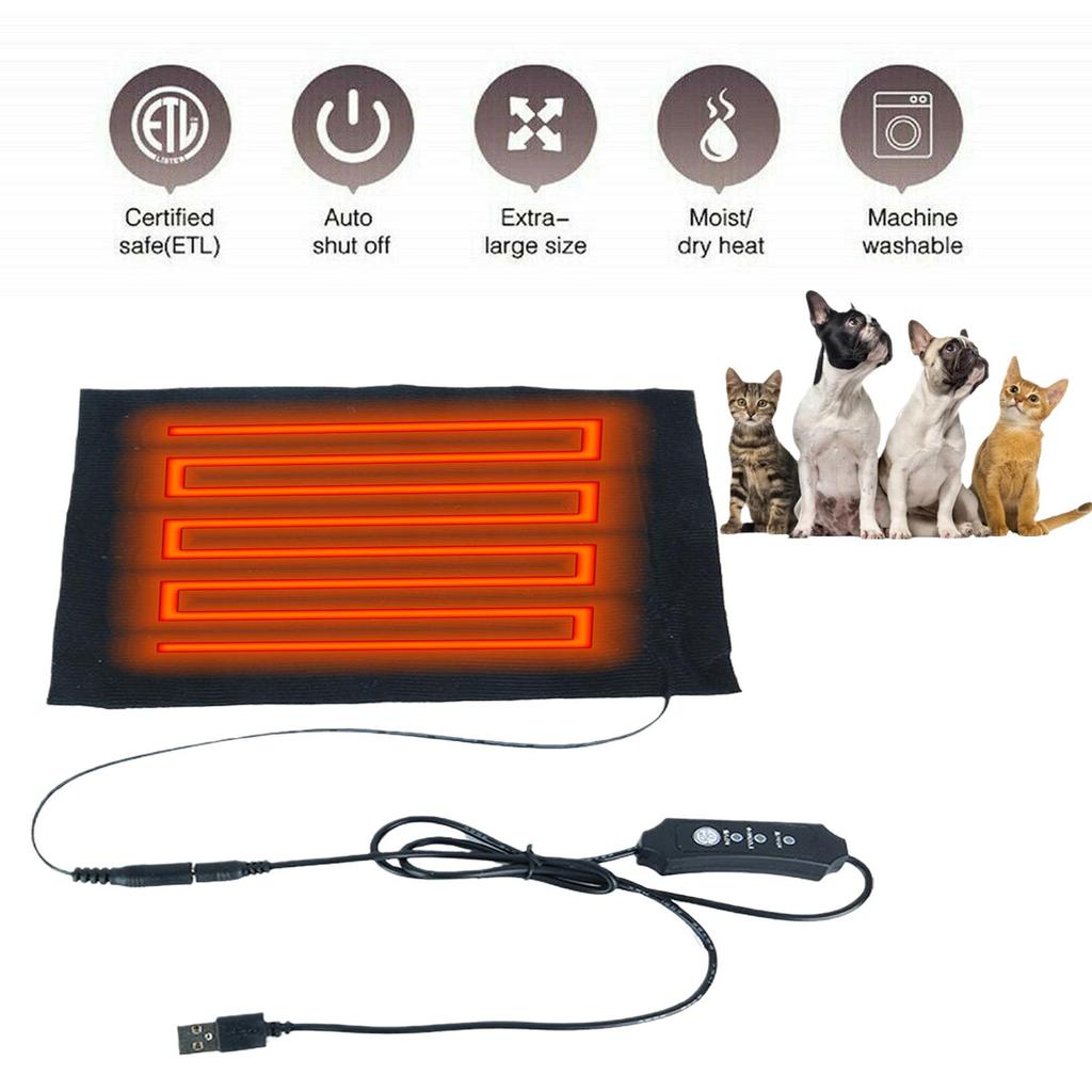 USB 3 Level Electric Heating Pad Pet Dog Cat Bed Warmer Winter Electric Mat 5V Heater Pad 2A Of M5Q2