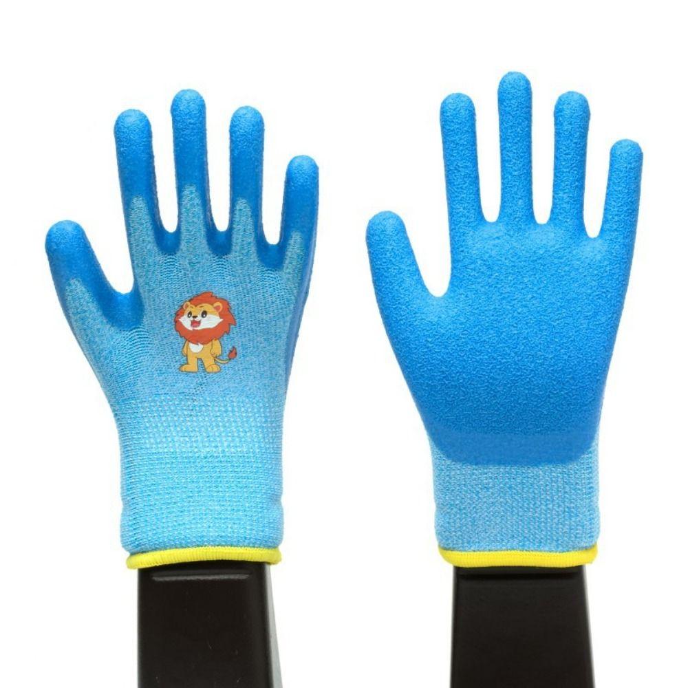 13 Needles Protective Mittens Cartoon Animal Gardening Glove Tool Kids Work Gloves 3~12 Year Old