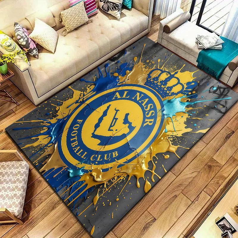 Ковер Al-Nassr FC для гостиной, спальни, дома, декора дивана, игровая нескользящая напольная подстилка для детей