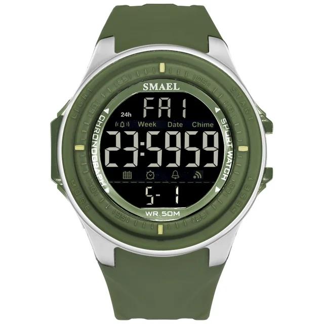 Smael 1380 Men Watches Cold Light Digital Watch Man Water Resistant 5bar Calendar Led Digital Auto Date Sport Wrist Stopwatch