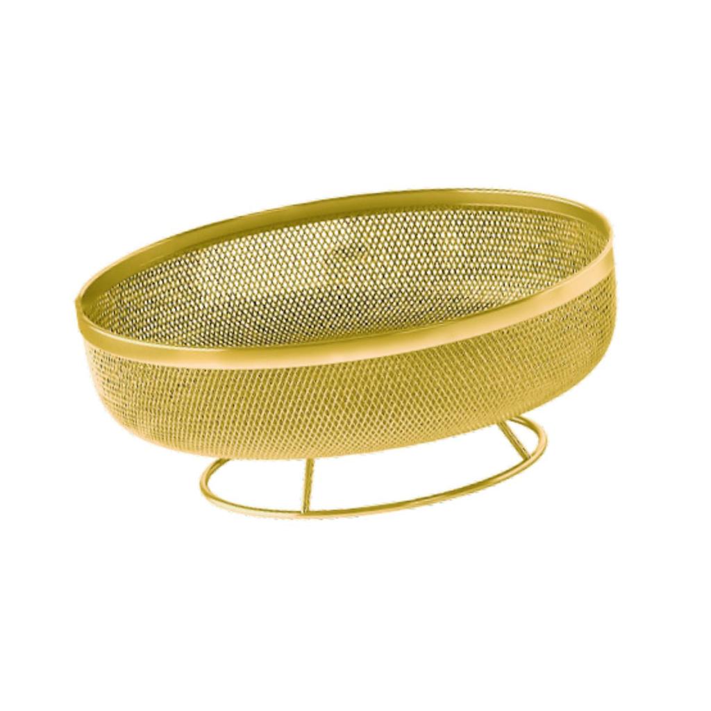 Pedestal Fruit Bowl Snack Container Iron Wire for Kitchen Counter 20x20x9.5cm Convenient Home Decor Organizer Serving Tray