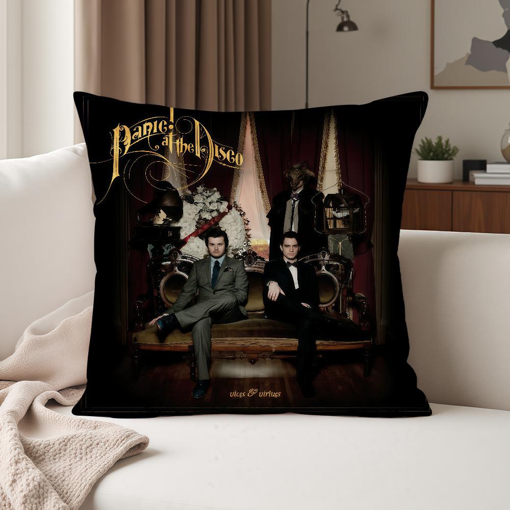 Rock Band Ppanic At The Ddisco Pillow Case Suitable For Bedrooms Living Rooms Cars Home Decoration