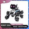 Stunt Eight Wheel Smart Remote Fancy Control Robot Dog, игрушка на радиоуправлении для детей, электрическая механическая собака, индивидуальный дрифт для мальчиков