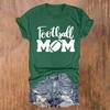 ФУТБОЛЬНАЯ МАМА, ПОЖАЛУЙСТА, КРИЧИТЕ, МАМА, САМАЯ БОЛЬШАЯ ФАНАТКА, женская повседневная модная футболка с коротким рукавом и круглым вырезом в стиле регби