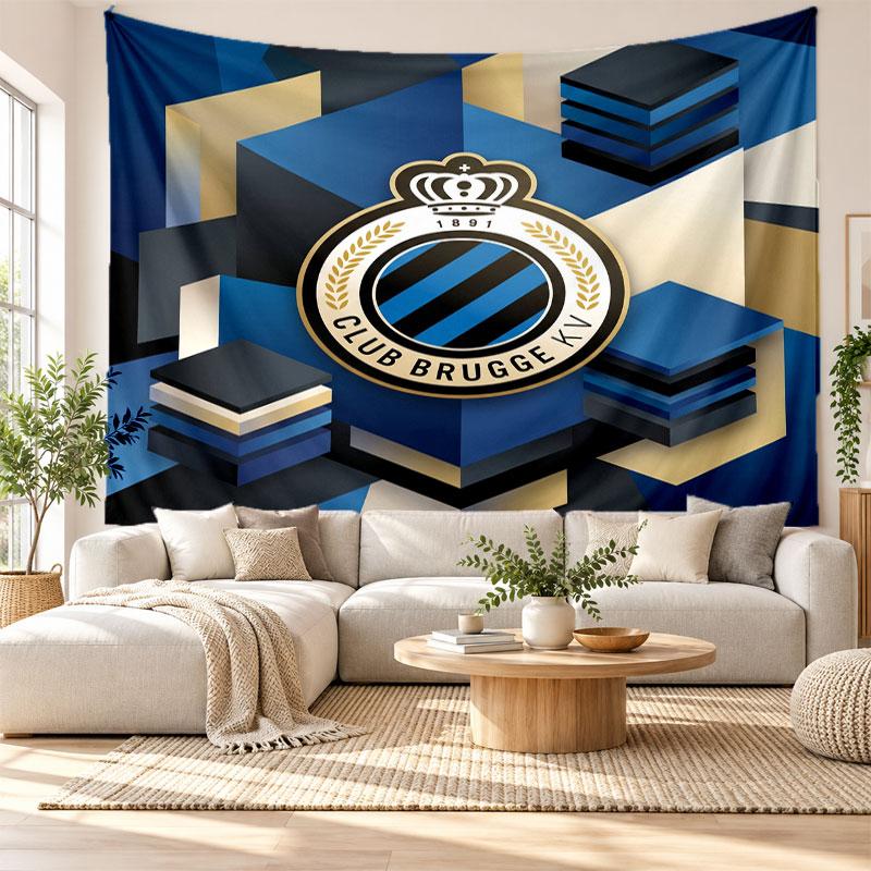 Club Brugge FC Wall Tapestry, Soft Fabric Wall Hanging, Decorative Backdrop For Bedroom Home Wall Art