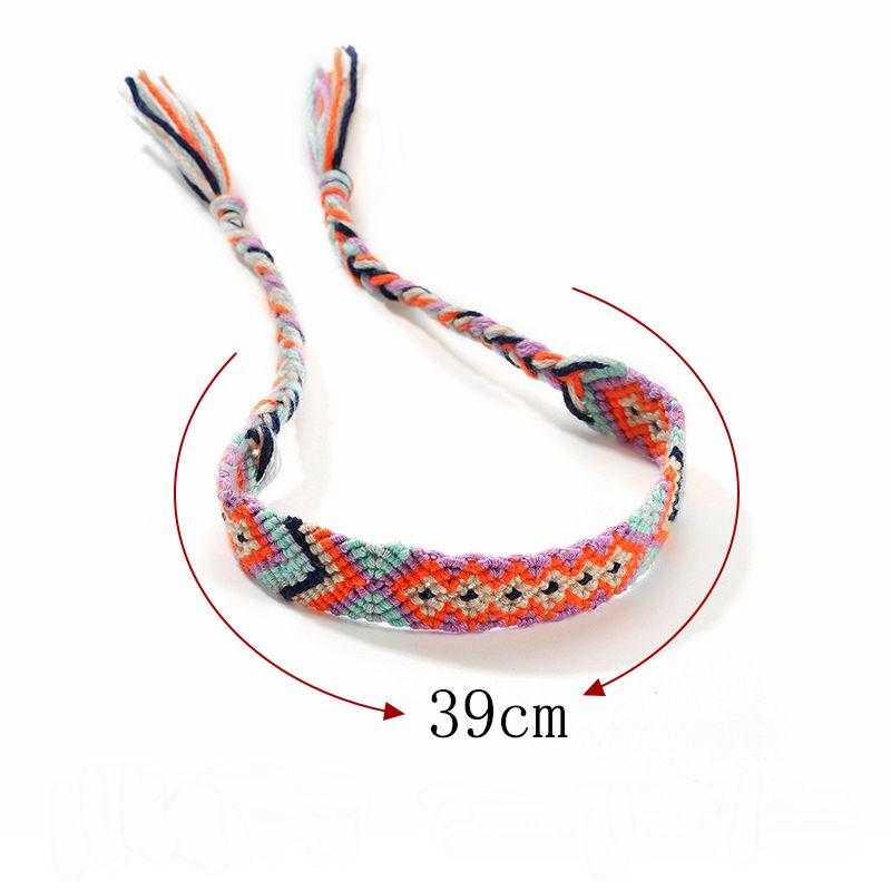 Богемный ретро этнический ветряной плетеный браслет флуоресцентные красочные тотемные украшения непальская ручная веревка AVE
