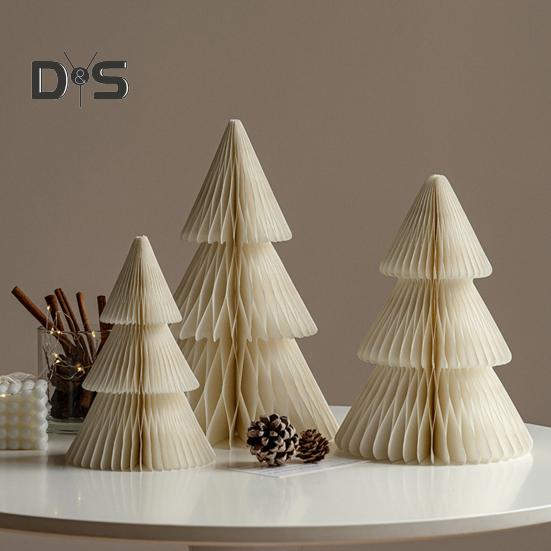 Бумажная рождественская елка 3D сотовая бумажная рождественская елка украшение деревенский настольный центральный элемент для офиса домашний школьный декор