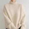 Women's Thick Knit High-Collar Loose Pullover Sweater - Versatile Autumn/Winter Style