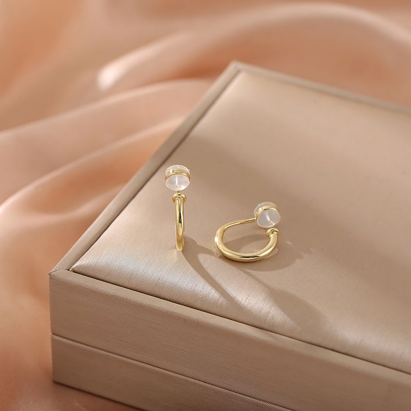 Имитация ретро металлическое кольцо силиконовый зажим для ушей без пирсинга модные роскошные женские