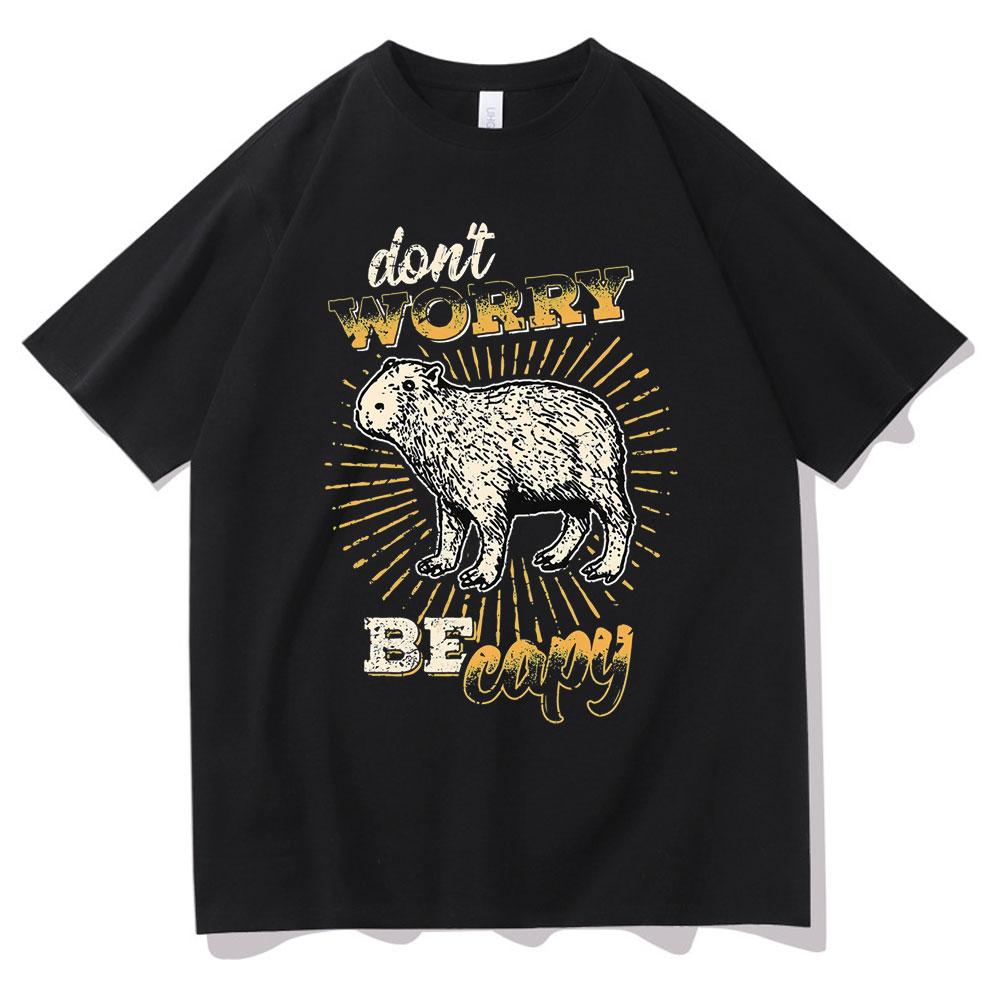 I Love Capybaras Print Men Women Fashion Casual Loose Tshirts Crew Neck Hip Hop Man Funny Tshirt Male Tee Shirt Male Streetwear
