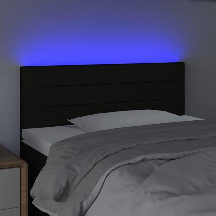 Maison Exclusive - Tête de lit à LED Noir 100x5x78/88 cm Tissu
