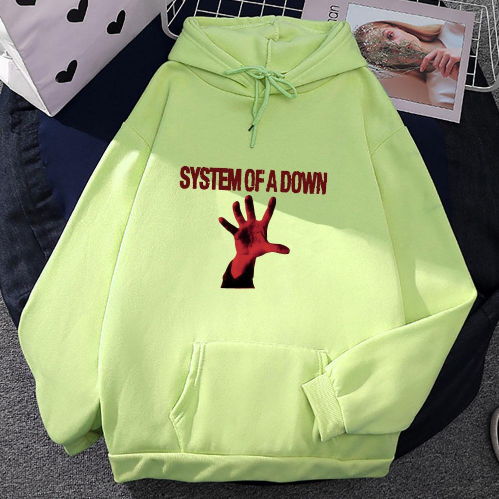 Худи System Of A Down Унисекс Винтажная Толстовка Тяжелая Унисекс Одежда для Группы Уличная Толстовка ОсеньЗима Флис Повседневная Худи