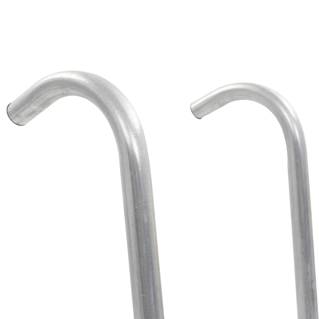 2 Step Trampoline Ladder Steel Silver 72 cm (Suitable for 65 cm Height)