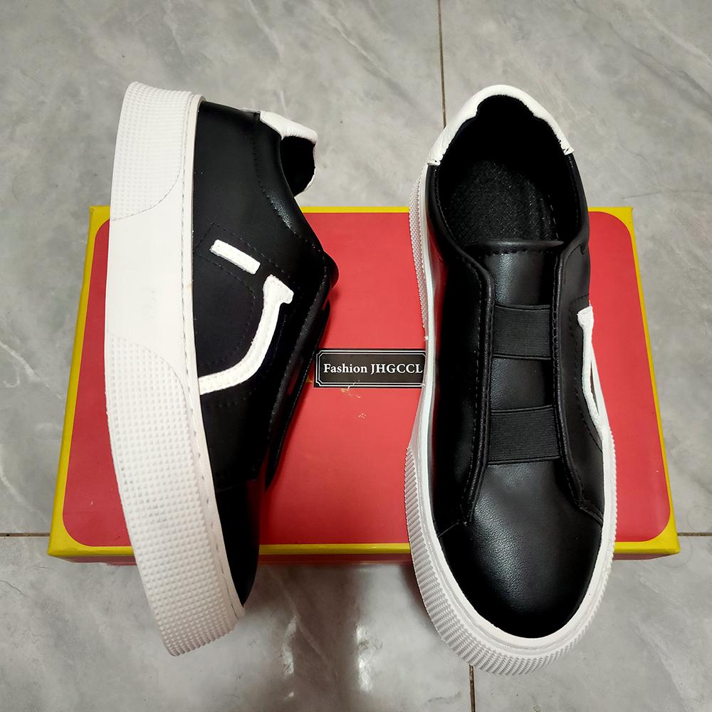 Fashion Fashionable Versatile Casual Board Head Leather Suede Light High-end Feel Business White Leather Walking Shoes Loafers Sneakers