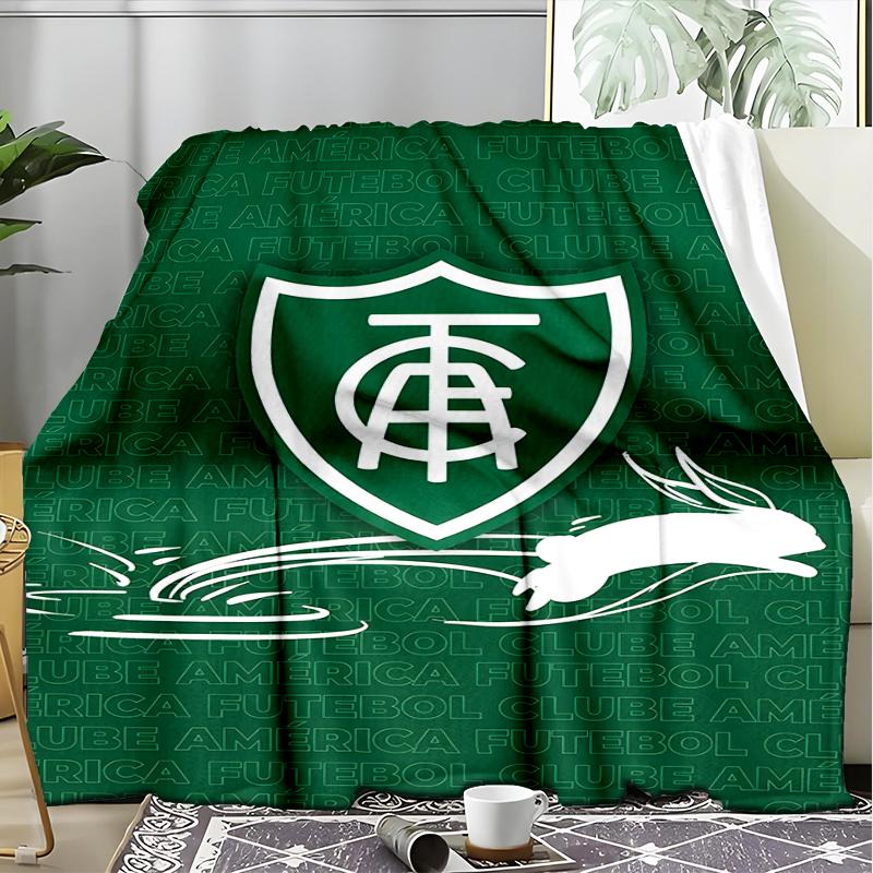 1PC Green Shield Emblem Design Printed Soft Flannel Blanket Throw for Adult Bedroom Living Room Sofa Camping Travel Fan gifts Christmas Gifts
