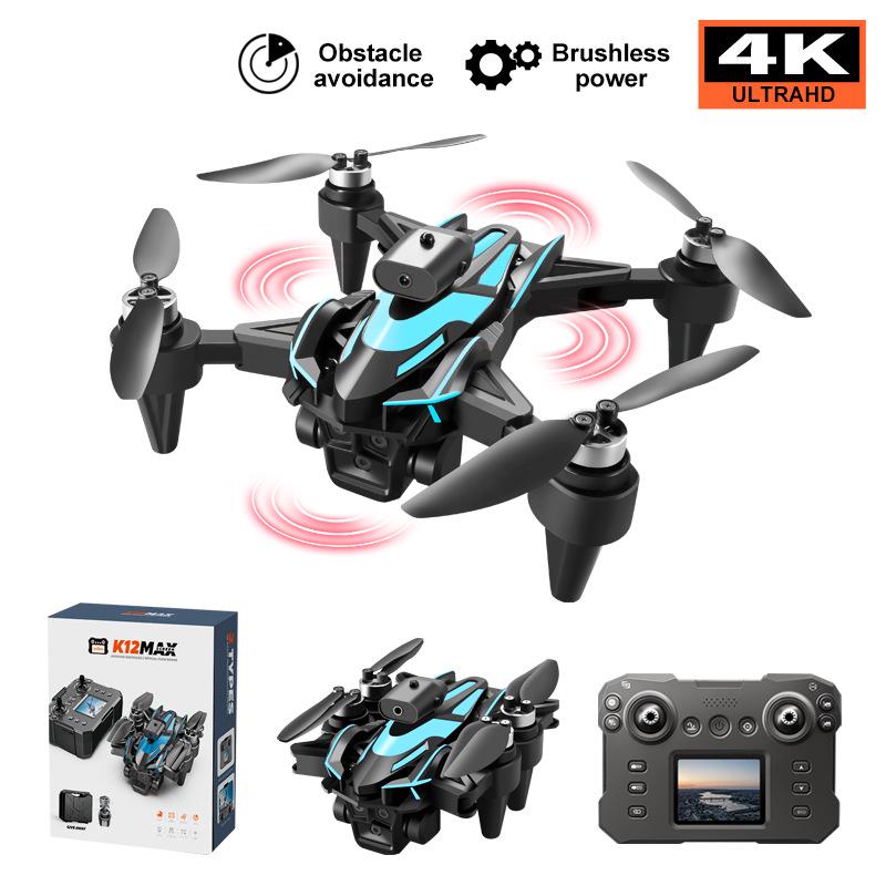 Cross K12 Foldable Brushless Quadcopter Drone with HD Photography, Real-time Transmission, Intelligent Obstacle Avoidance, and Remote Control.