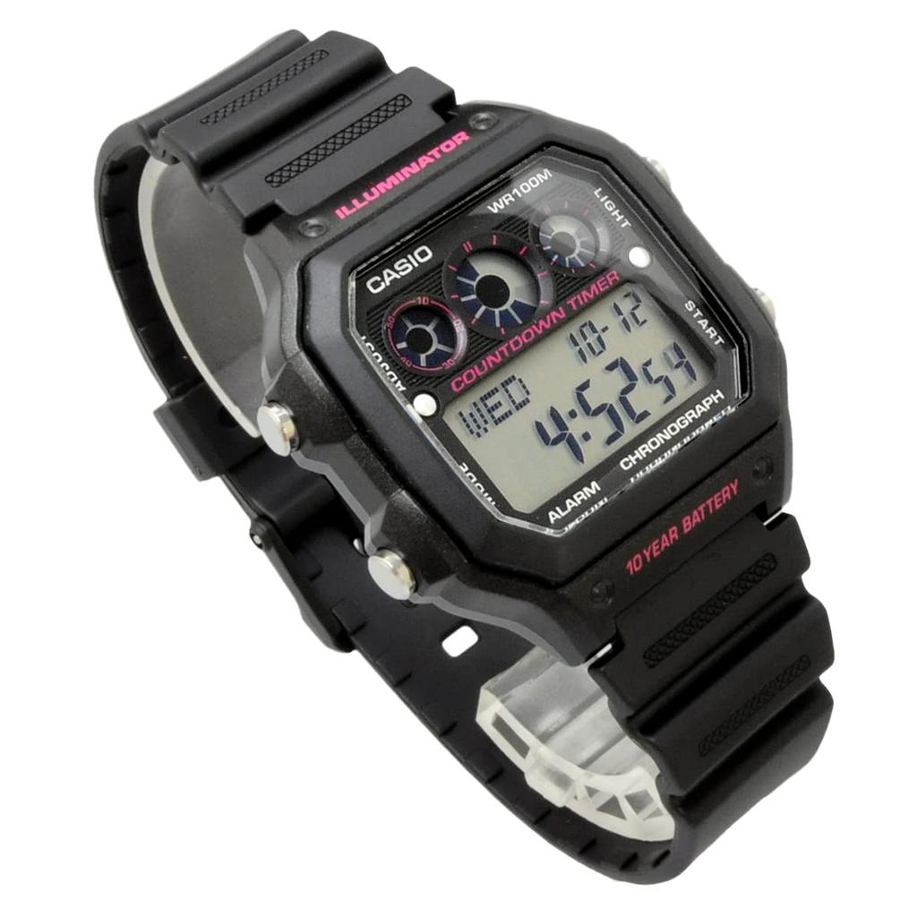 Casio Стандартные цифровые часы Black Overseas Model [Casio] AE-1300WH-1A2V мужские [Товар]