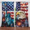 День независимости флага США занавеска для домашнего декора-карманный оконный декор для спальни, кухни, гостиной