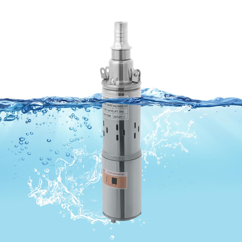 12V 180W 1.2м³ Погружной насос, Водяной насос, Погружной насос для глубоких скважин IP68 Для извлечения грунтовых вод из прудов, озер