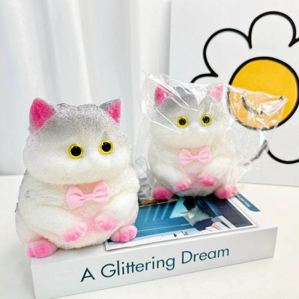 Cartoon Big Cat Doll Squeeze Toy Cat Bell Artificial Doll Squeeze Toy  Adults