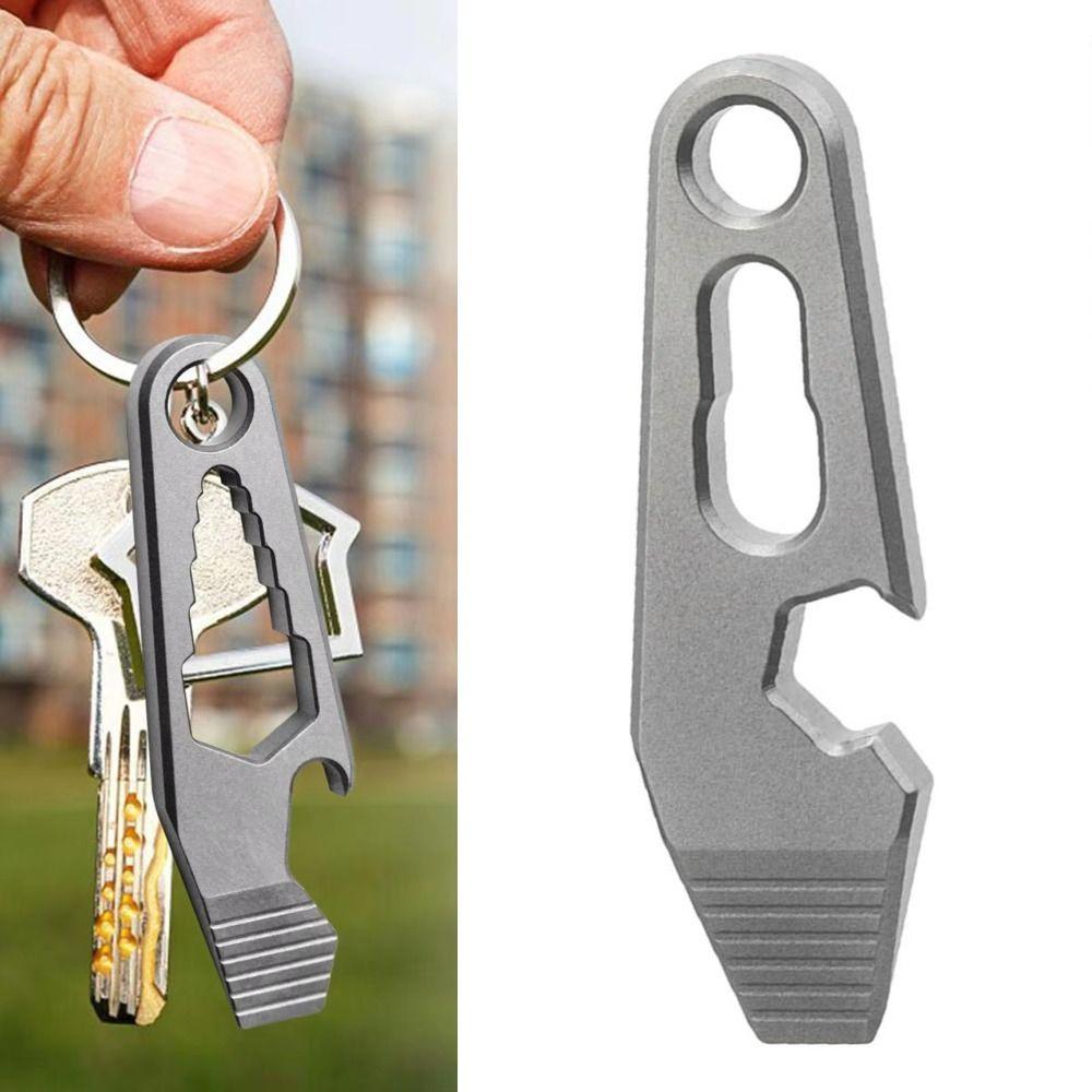 Wear-resistant Bottle Opener Titanium Zinc Zinc Alloy Keychain Pendant Hexagon Wrench Mini Pry Bar  Portable