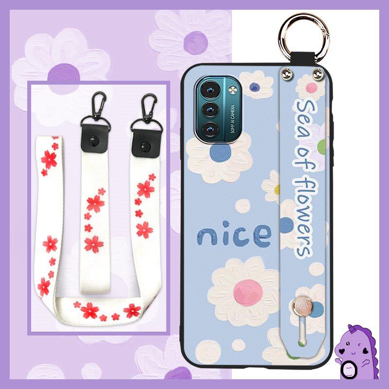 Kickstand Protective Phone Case For Nokia G11/G21 Flower Anti-knock Ring Shockproof Fashion Design Soft Case Durable