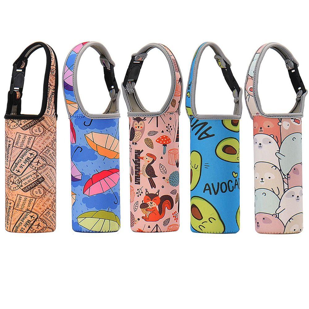 With Straps Vacuum Cup Sleeve Portable Water Bottle Case Water Bottle Cover Outdoor Sport