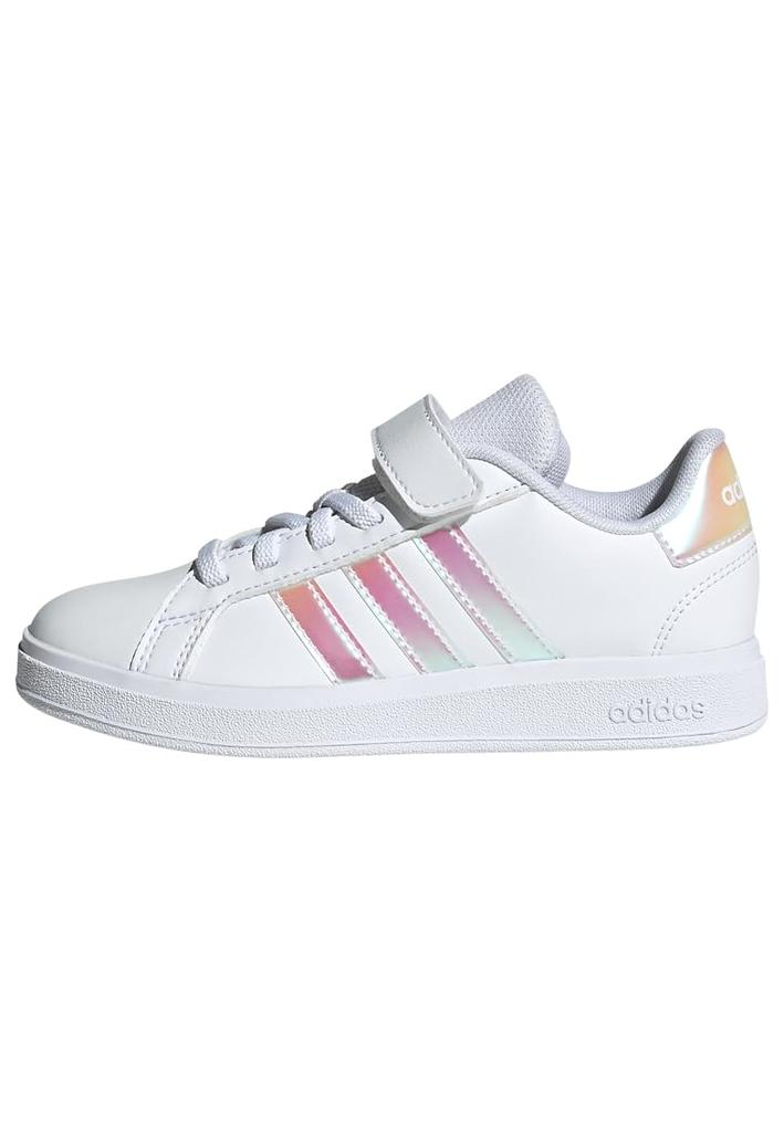 Adidas Grand Court Sneakers for Boys and Sizes Footwear White Cm 2.0 Kids, Girls, 17-21.5cm, NIZ07, White/Iridescent/Footwear (IE3851), 20.0