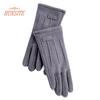 1 Pair Women Winter Warm Gloves, Solid Color, Wear Resistant, Windproof, Thickened, Fleece Lined, Touchscreen Gloves