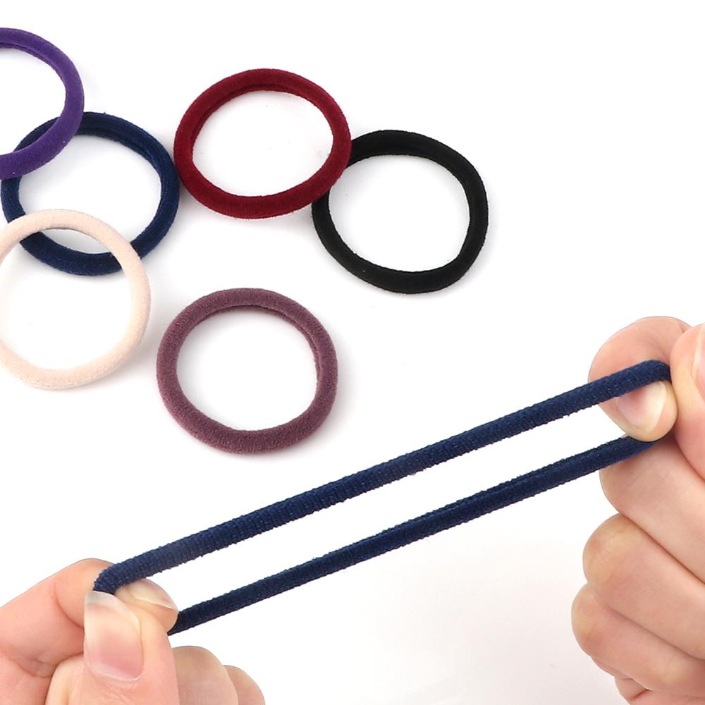100/200 шт. Эластичные женские резинки для волос, завязки 4 см, темные цвета, повязка на голову, аксессуары для волос для девочек, головные уборы, не повреждающие волосы