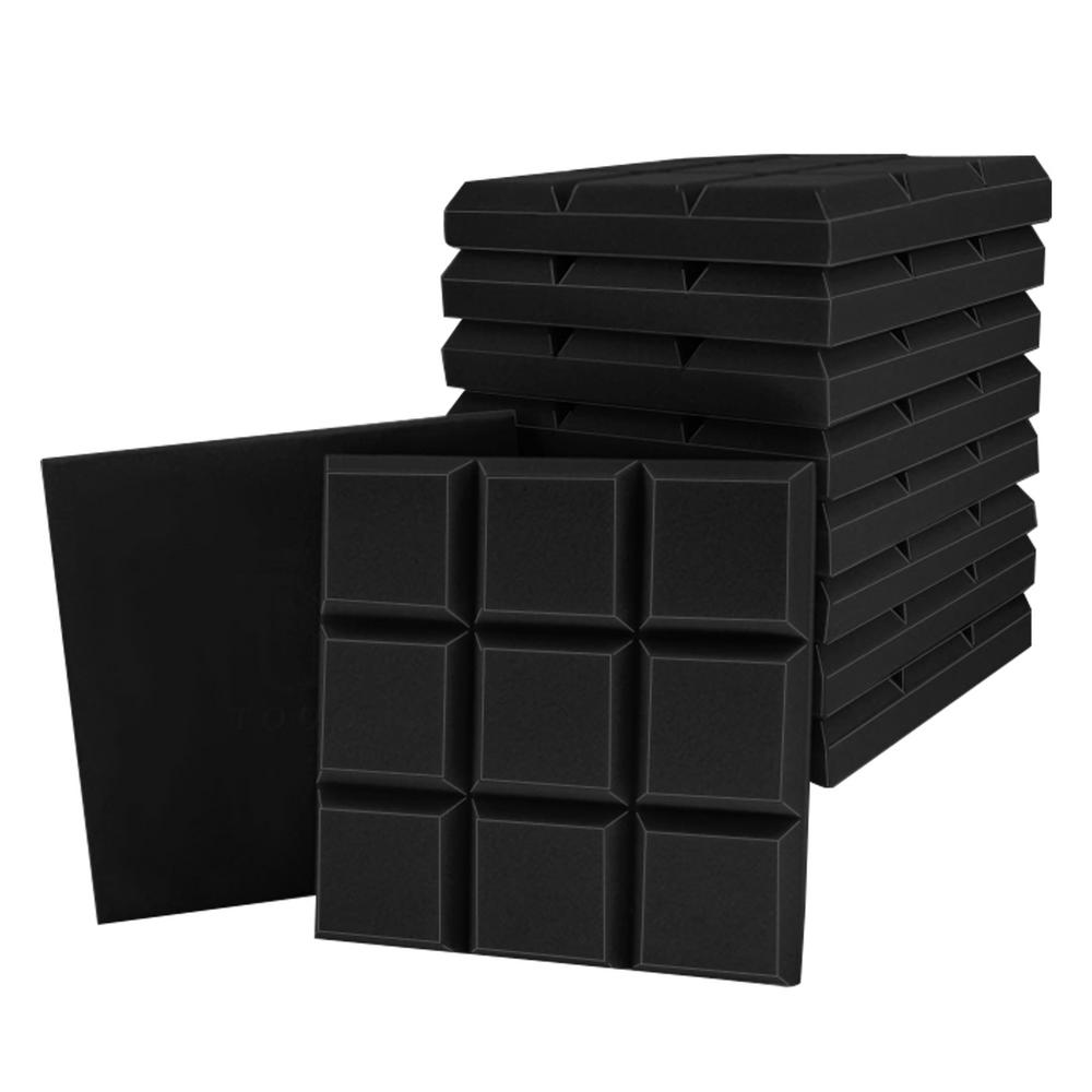 Звукопоглощающая пена 10X Звукоизоляционная прокладка 12x12x2 дюйма Высокоплотное огнестойкое звукоизоляционное одеяло для спальни в квартире