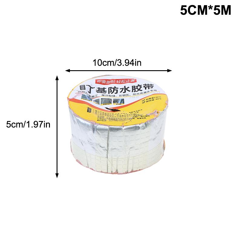 Кровельная герметичная водонепроницаемая лента из алюминиевой фольги и бутилкаучука, устойчивая к высоким температурам, для труб, стен, трещин на крыше, воздуховодов