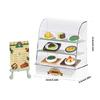 Miniature Dollhouses Bakery Counter Display Case Set with Model Cake Figurine for Pretend Play Cooking Imaginative Play