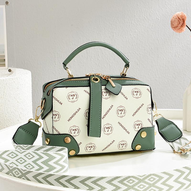 Brand Print Leather Top-handle Bags Female Handbags Women Shoulder Crossbody Tote Messanger Bag Women's Boston Pillow Bag