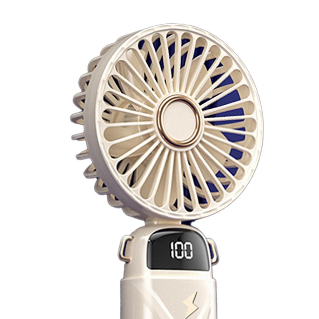 USB-перезаряжаемый портативный вентилятор с 5 регулируемыми скоростями ветра, мини-портативный вентилятор с цифровым дисплеем, 800 мАч