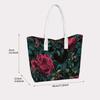 Gothic Rose Pattern Tote Bag Fashion Large Capacity Daily Shoulder Handbag