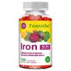 Fearathe Iron Supplement, Fermented Iron Bisglycinate, with Vitamin C, Folate, Vitamin B12, Organic Beetroot, 120 Capsules