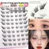 Fox-Eye Self-Adhesive False Eyelashes - Natural, Long-Lasting, Glue-Free Clusters.